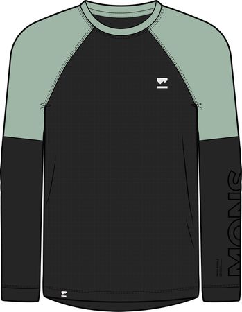 TARN WIND Herren-Merino-Langarmshirt mit Windschutz  glacierblack  XL