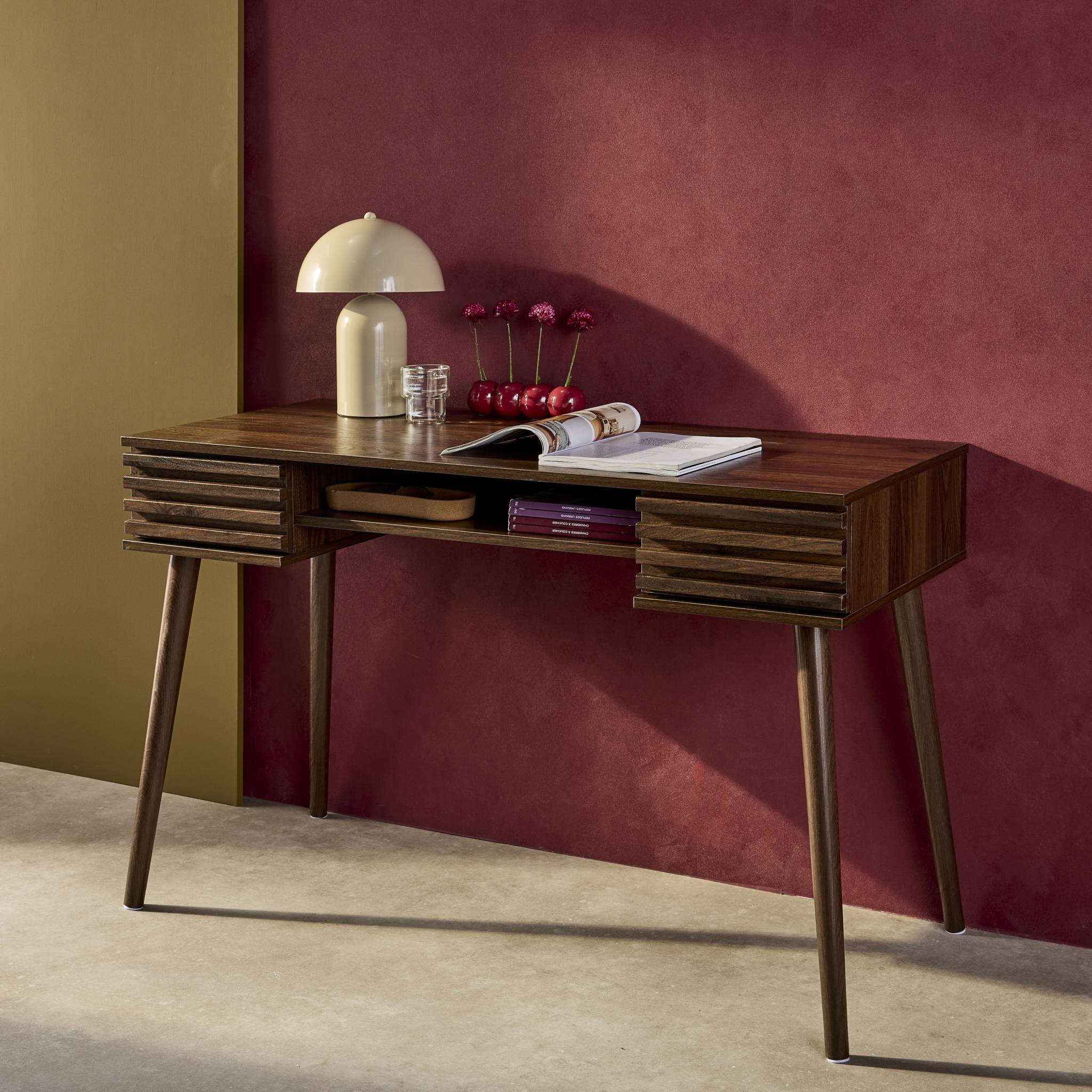 sweeek - Bureau met houteffect, 2 lades