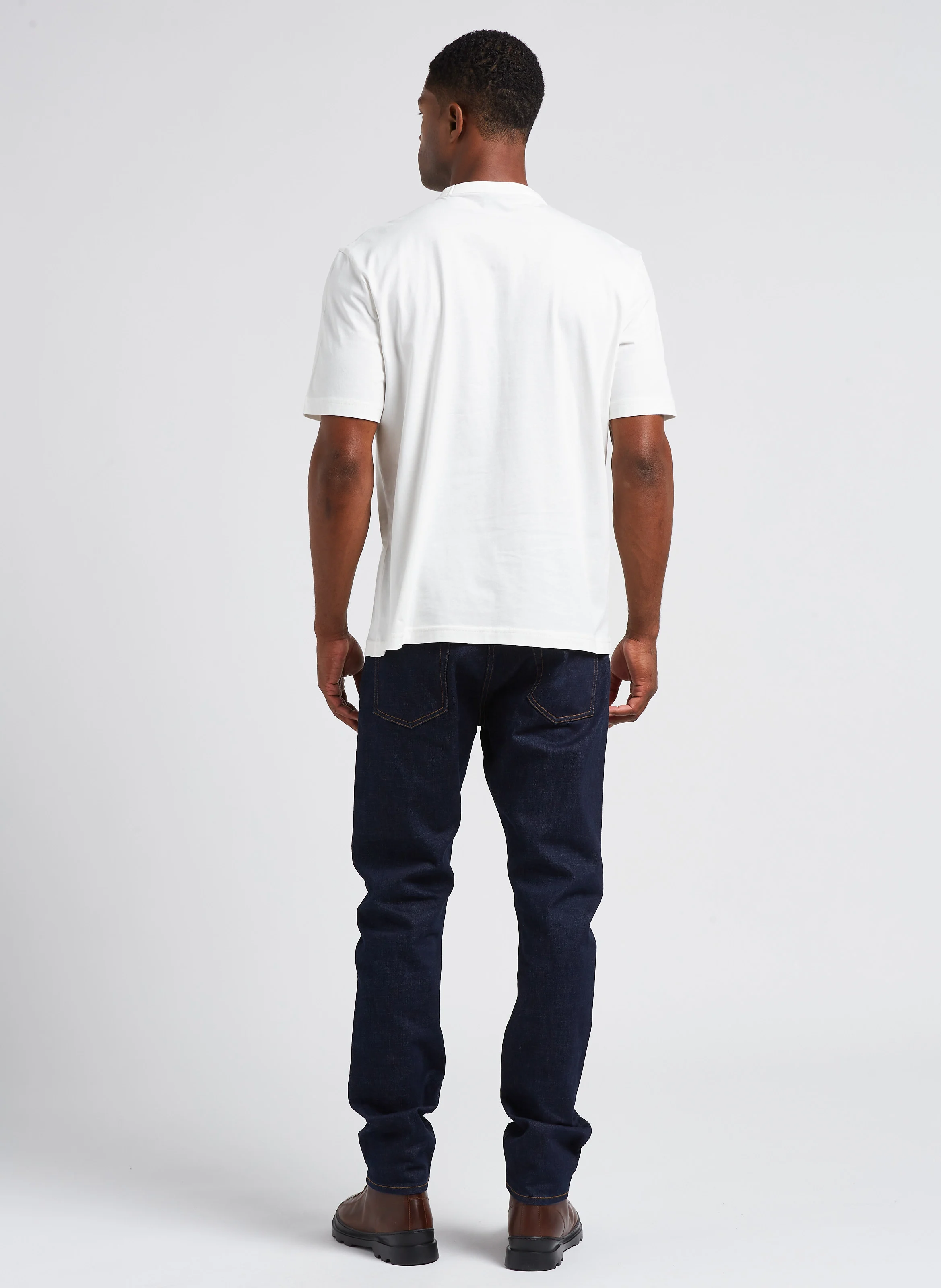 Tee-shirt col rond imprimé en coton bio | Blanc