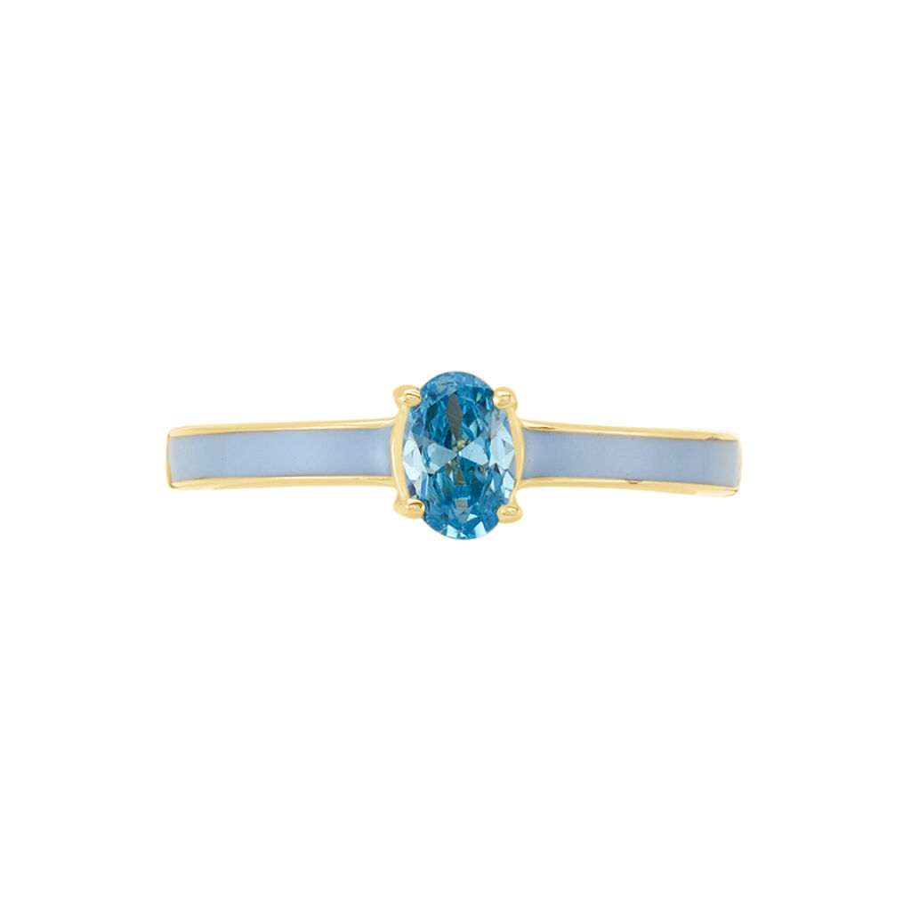Bague Bloomy Plaqué Or Jaune Oxyde De Zirconium