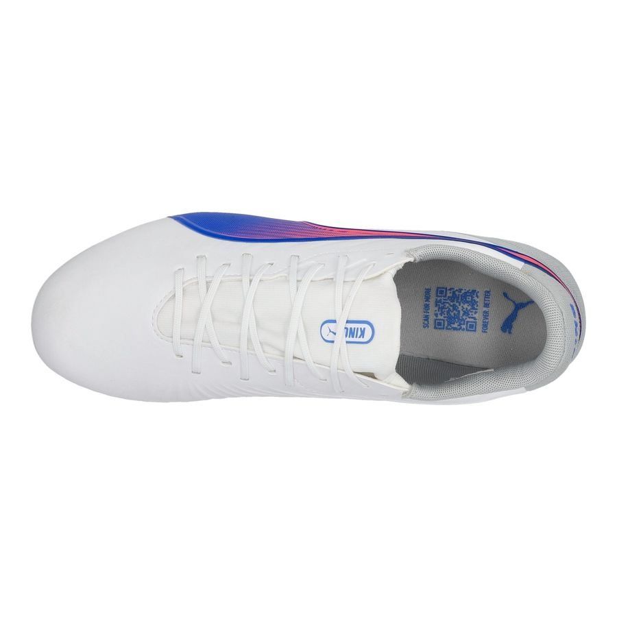 PUMA King Match MG Formula - Blanc/Bleu/Flat Light Gray