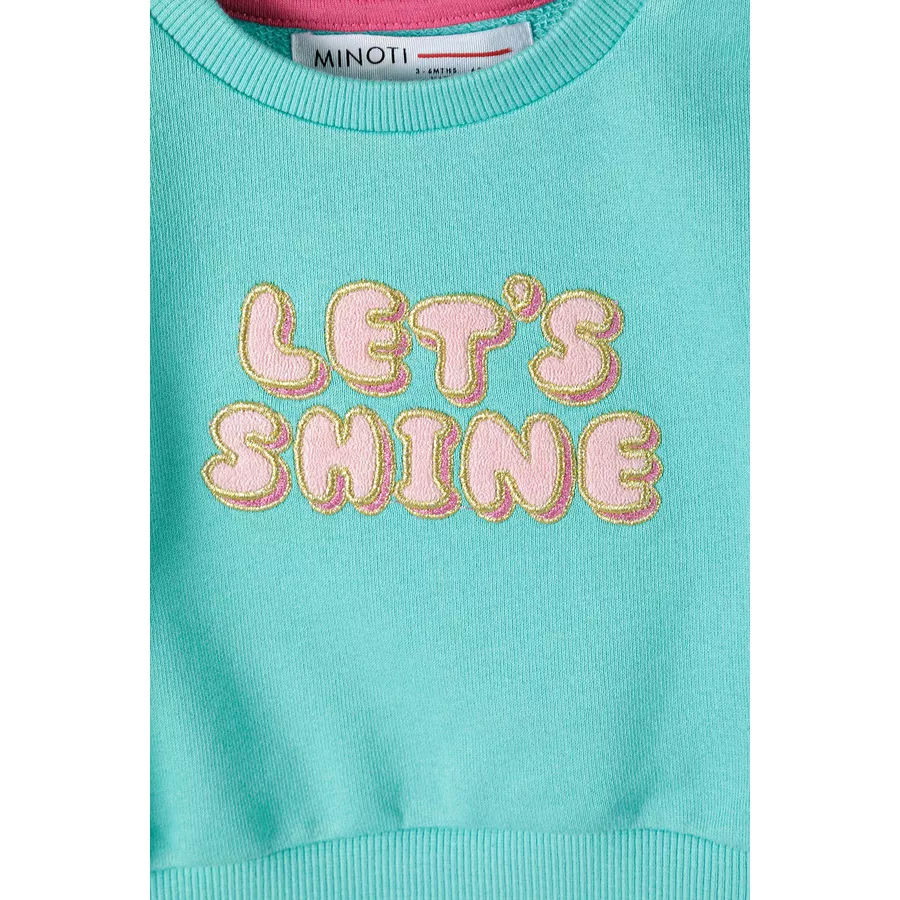 MINOTI Sweatshirt und Leggings im Set GrünCremeweiß