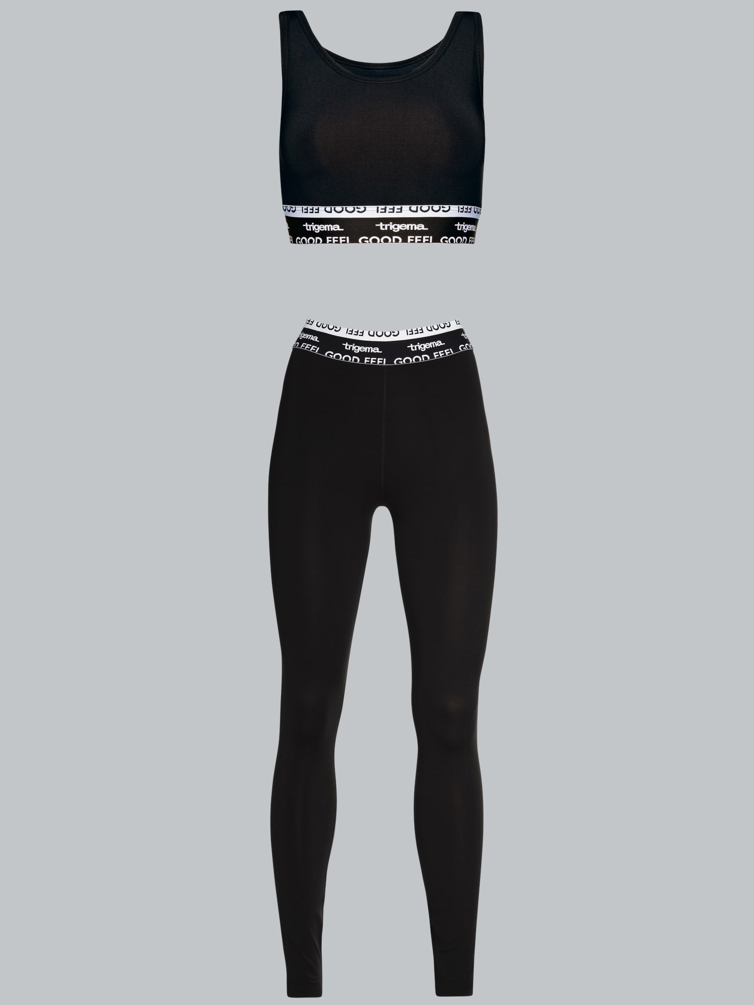 Sport-Set aus Sport-Bustier und Sportleggings Schwarz