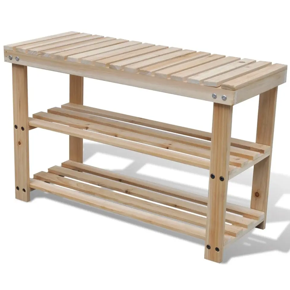 vidaXL - Houten Schoenenkast - Bruin - Hout