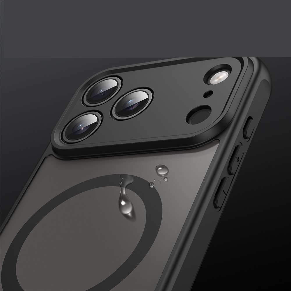 iPhone 17 Pro Max MagSafe Hybrid Hülle mit TPU Bumper   Kameraschutz - Schwarz (Matt)