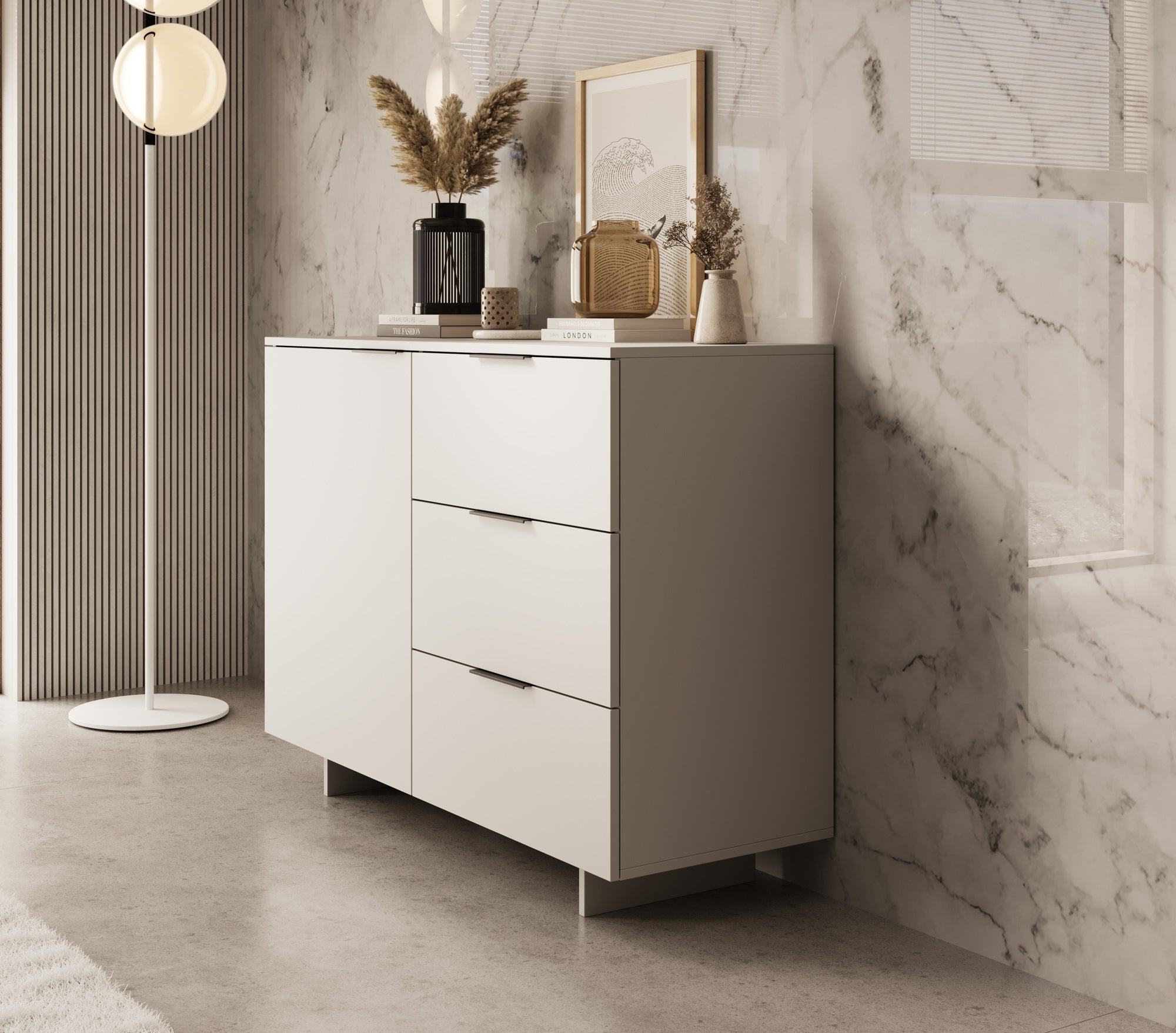 Meubella - Dressoir Ankara - Beige - 120 cm