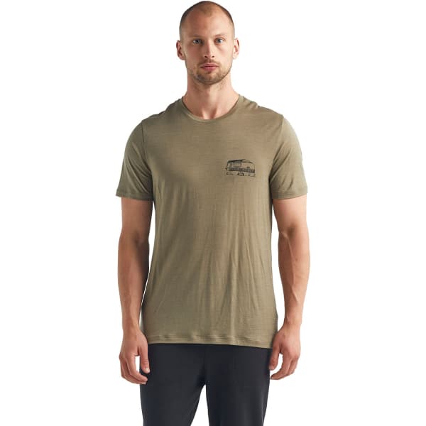 T-shirt randonnée ICEBREAKER M TECH LITE SS CREWE CARAVAN LIFE FLINT