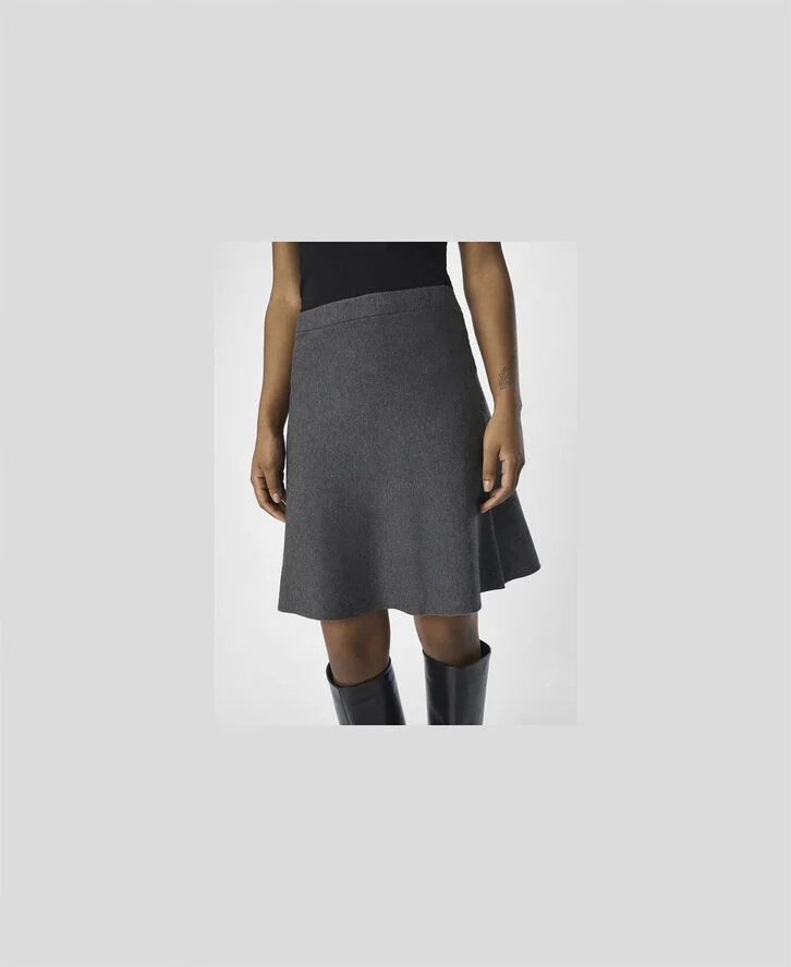 Object OBJREYNARD HW SHORT KNIT SKIRT DIV Dark grey melange