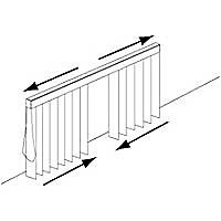 Rail pour store californien Madeco blanc ouverture centrale 280 cm