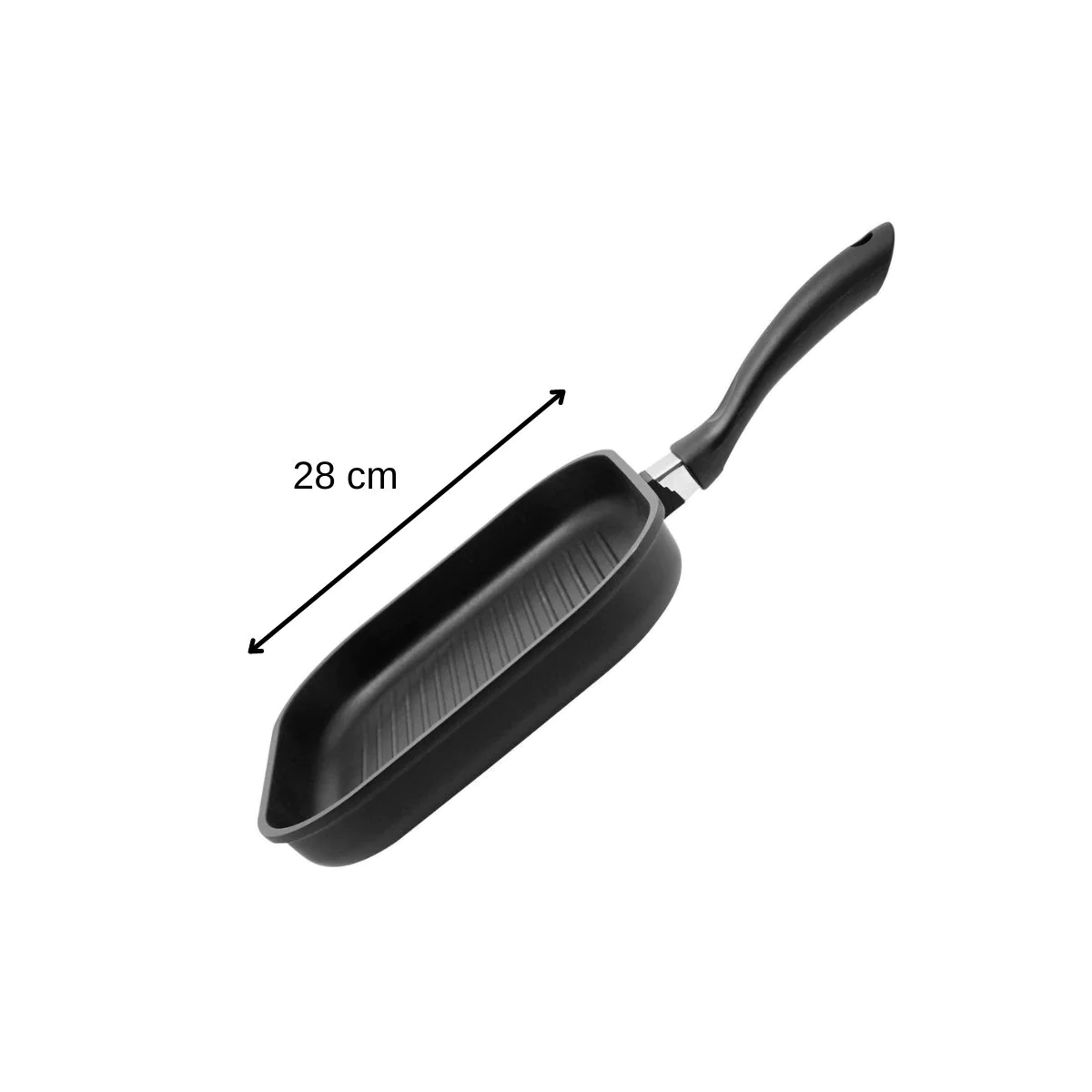 Poêle gril 28 cm en aluminium pressé Alucast Elo