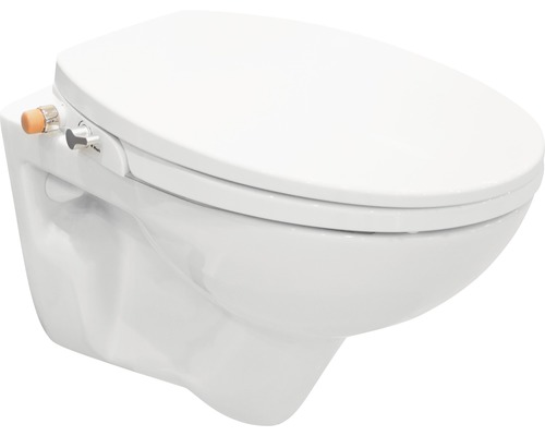 form&style bidetzitting, wit, met 1/2 inch wateraansluiting en soft-close mechanisme