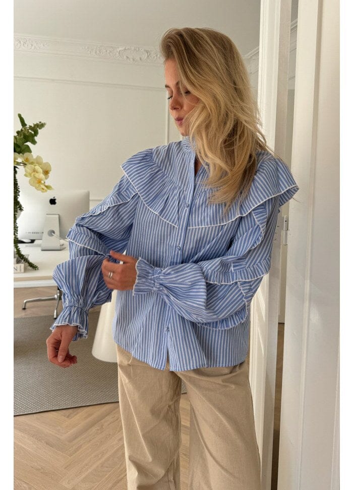 BYIC Isaic Shirt bws blue white stripe