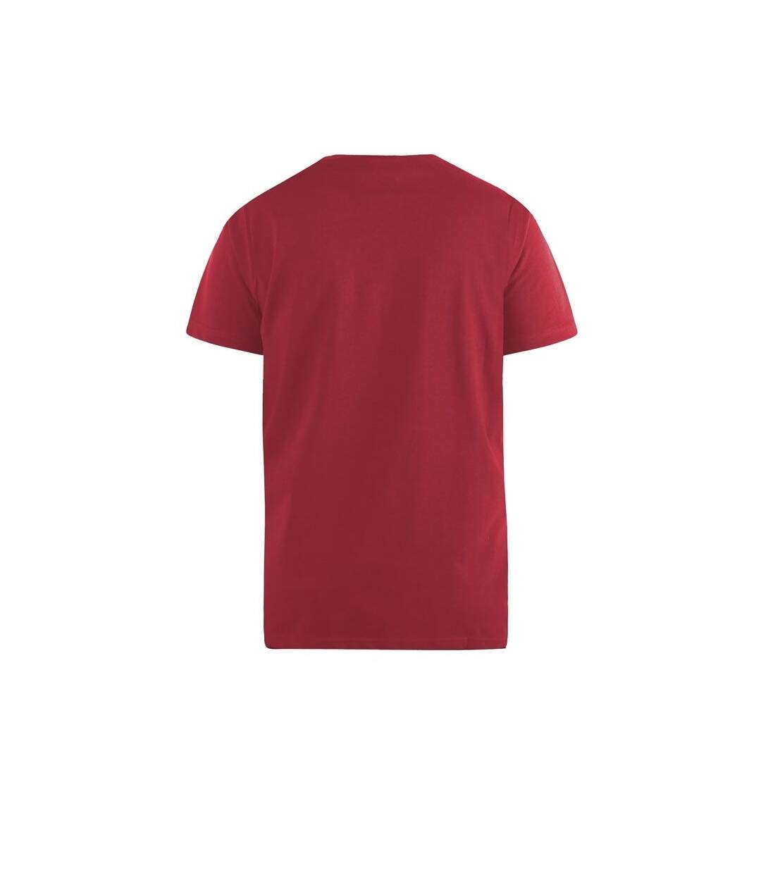 Duke - T-shirt col V SIGNATURE-2 - Homme (Rouge) - UTDC167