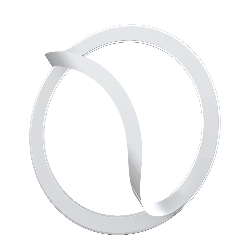(2er Set) Magnetischer Metall MagSafe Sticker Haltering   Montagehilfe - Silber