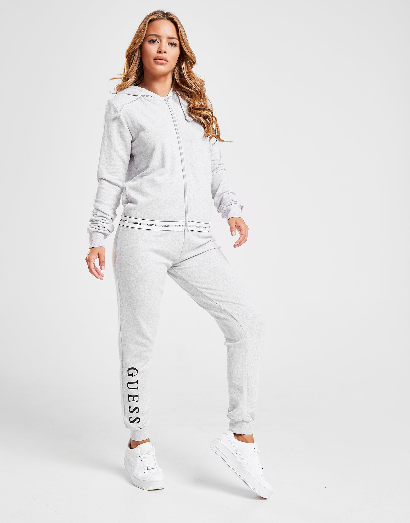 GUESS Sweat à capuche Tape Zippé Femme