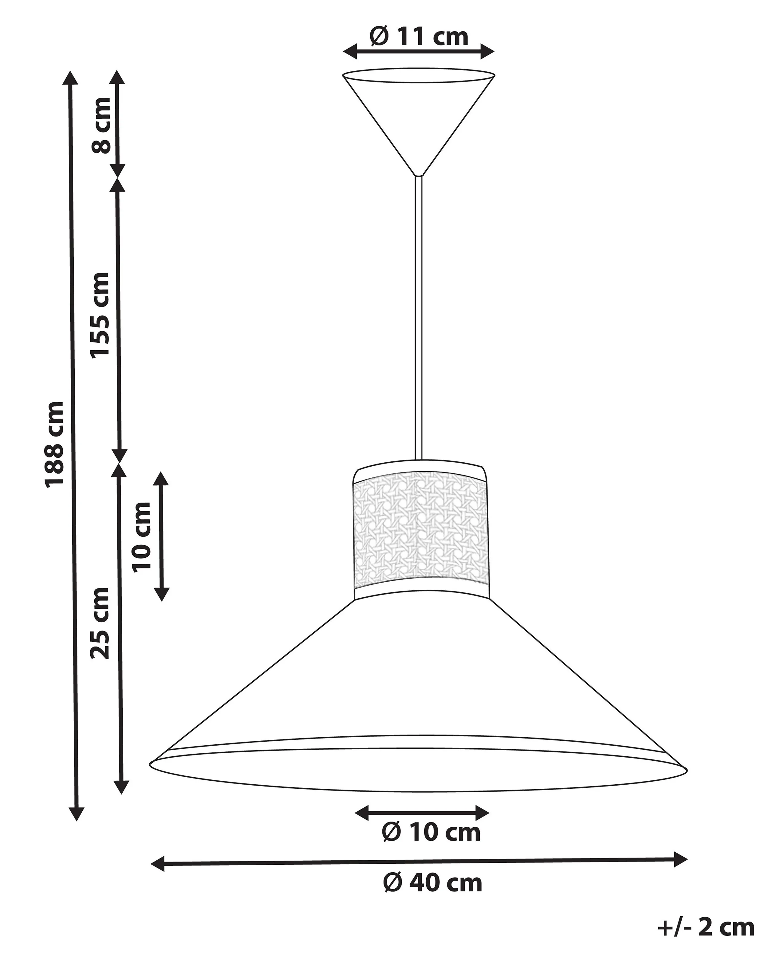 Hanglamp MANTUA Rotan Wit