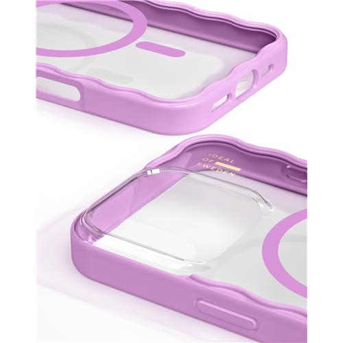 iPhone 16 Pro MagSafe Hardcase Hülle Frame Case Recycled (IDFRCMS-I2461P-51) - Transparent / Pink