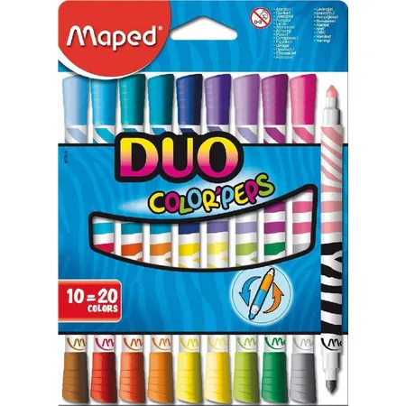 Maped COLOR'PEPS DUO Fasermaler, 20 Farben