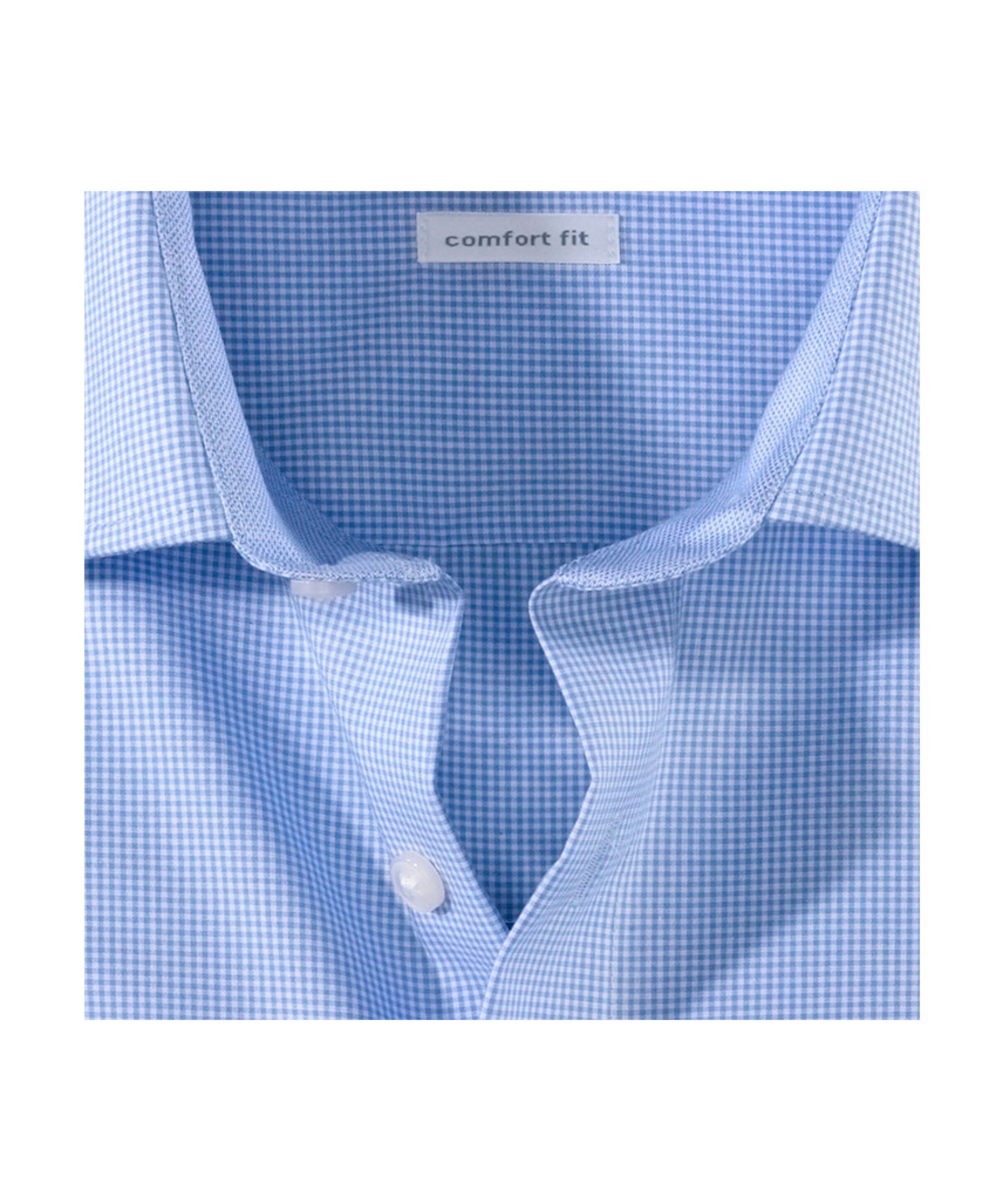 Olymp Comfort Fit Luxor Heren overhemd lange mouw blauw