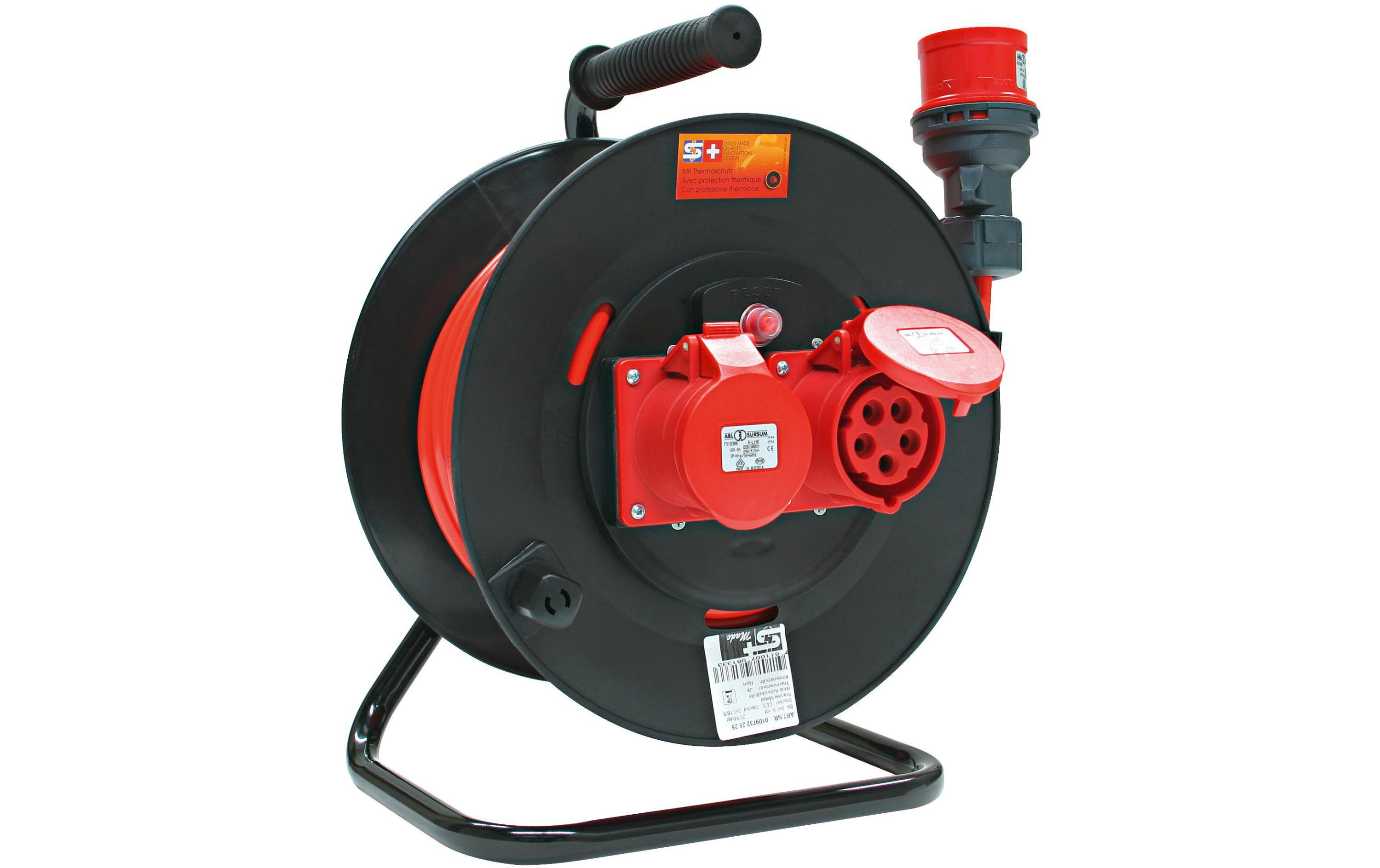 Kabelrolle Bauflex 2x CEE16/3, 25 m<br>Baustellen-Kabelrolle, 25 m