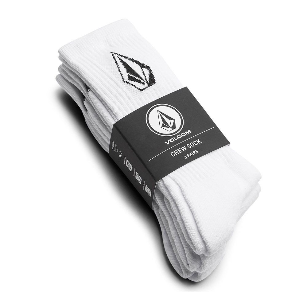 Volcom FULL STONE - Chaussettes x3 Homme white
