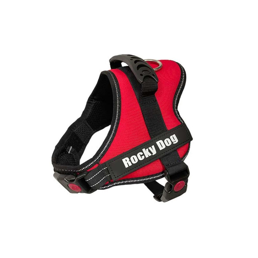 Coleira ergonômica vermelha Outech Rocky para cães