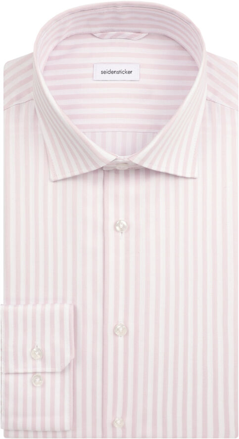 Seidensticker Business Shirt Slim Long sleeve Kent-Collar Stripes Pink