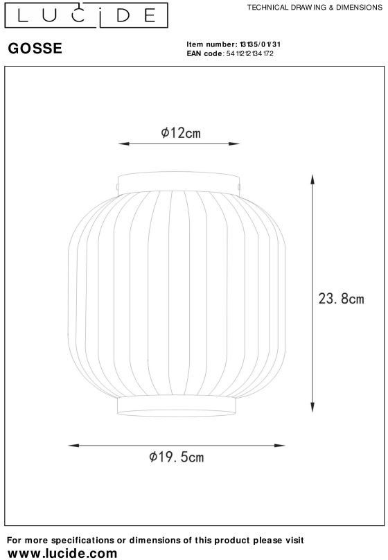 Lucide   Gosse Plafondlamp