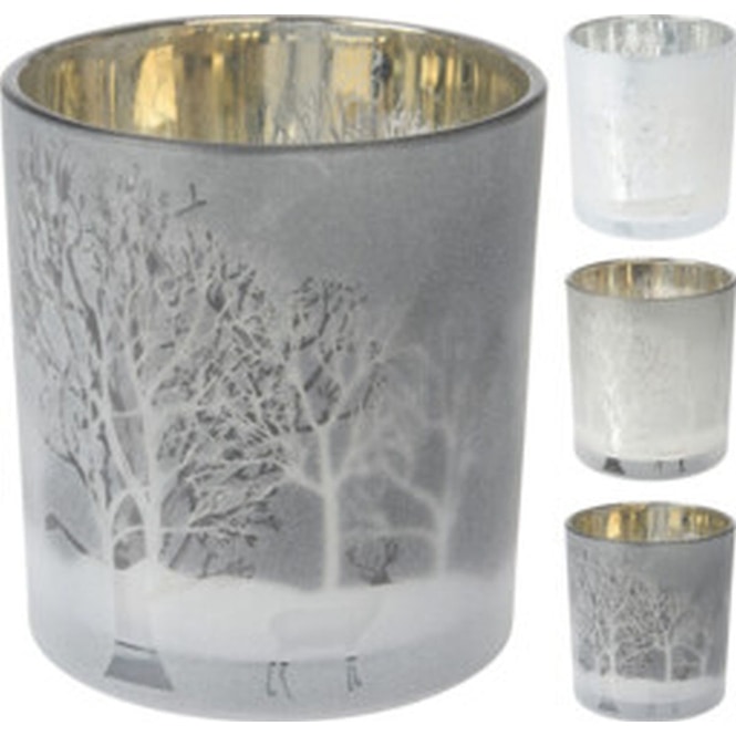 Teelichtglas - Bäume - Ø = ca. 8cm