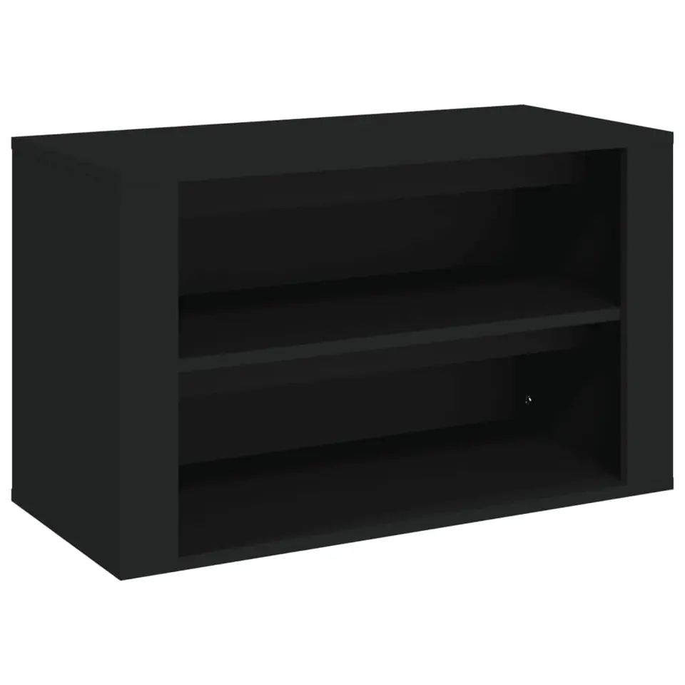 vidaXL - Schoenenrek - Zwart - Bewerkt hout
