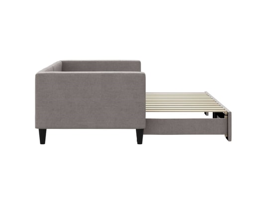 VIDAXL - Lit de jour avec lit gigogne taupe 90x200 cm tissu