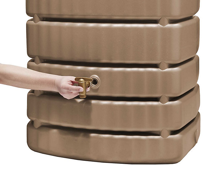 Récupérateur d'eau Garantia Slim taupe 500L