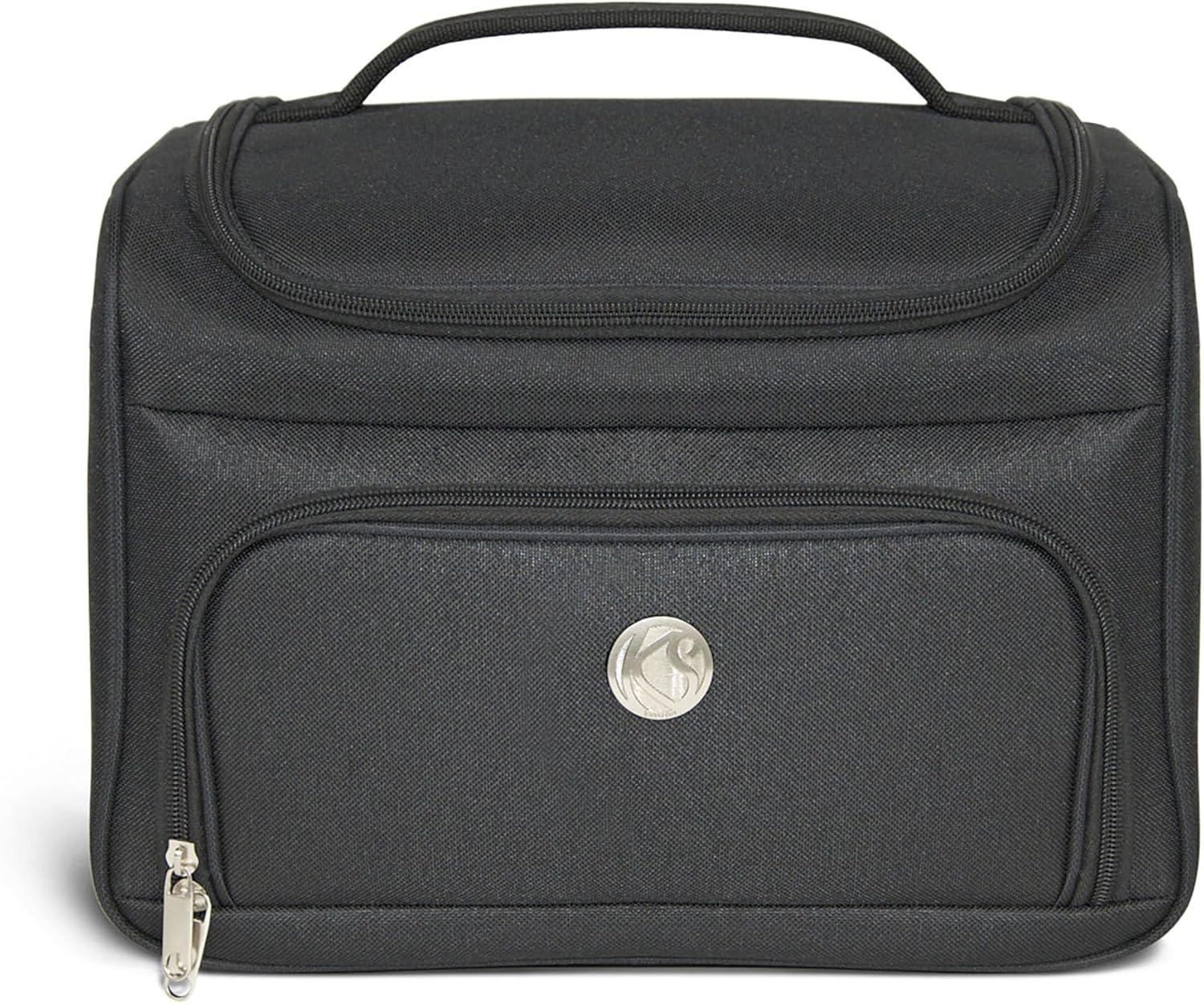 VANITYS TEXTILE MULTIPOCHES ZIPPEES NOIR MM 21X31X25 CM
