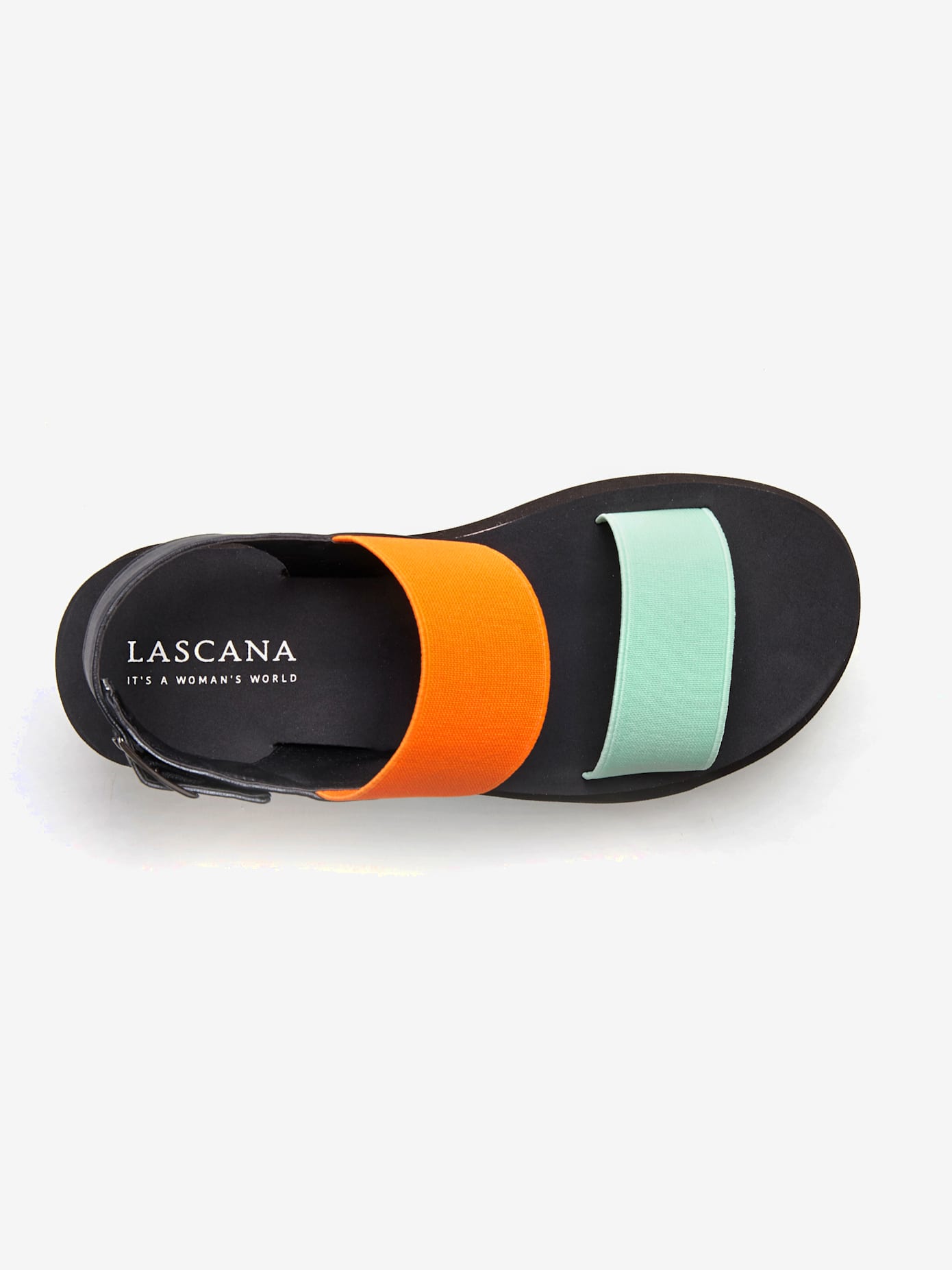 Sandales design cool et tendance en duo de couleurs