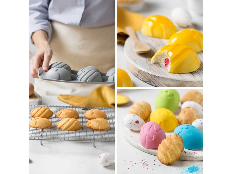 Decora Silikonform Silikonform Ostern Ei Backform aus Silikon mit Ostermotiv