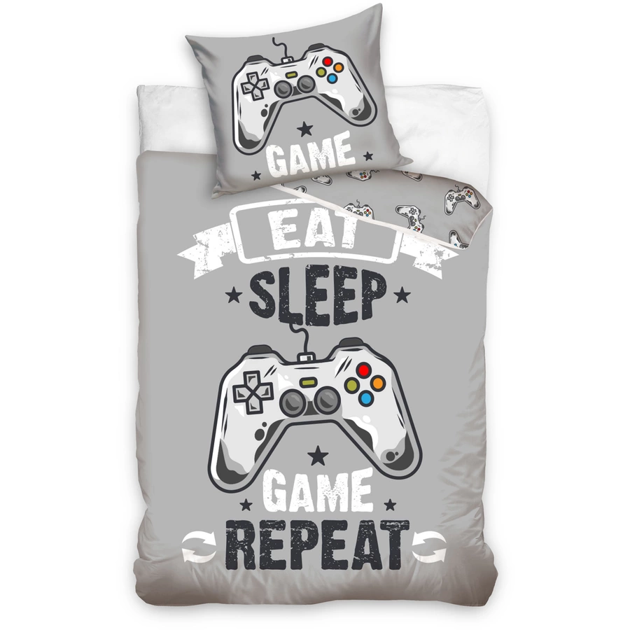 termana Bettwäsche Kinder-Bettwäsche, Teenager, 80x80 + 135x200 Gamer Zocken