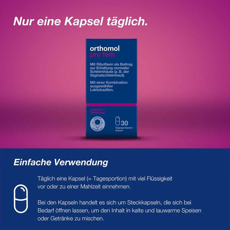 Orthomol pro fem Kapseln, 30 St