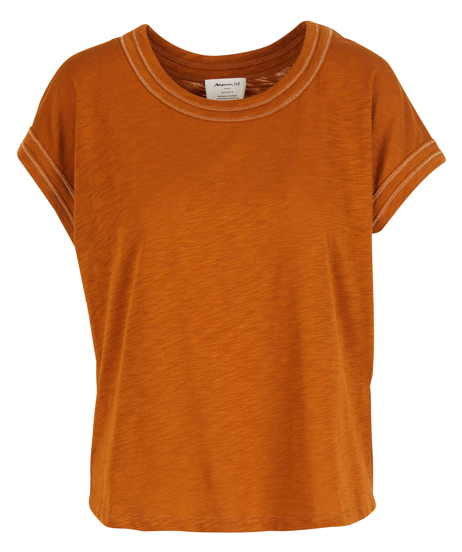 TINA - Tee-shirt en coton mélangé | Beige