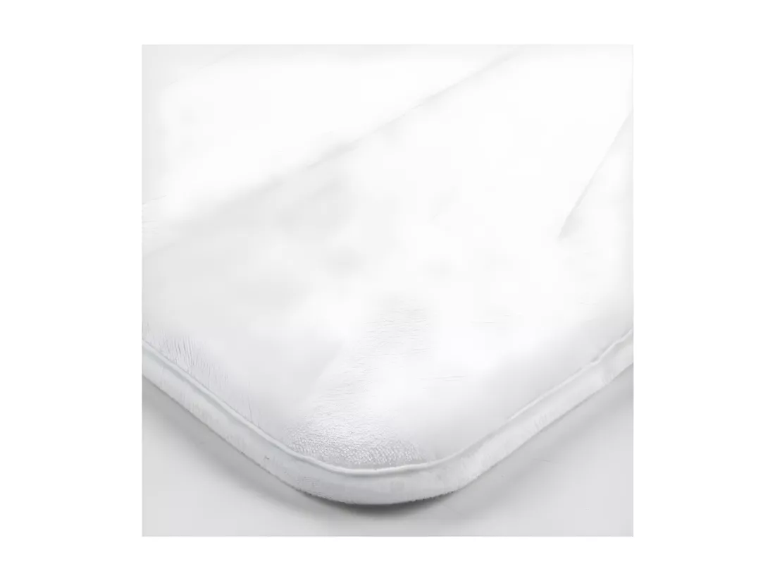 Tapis de Bain 45 x 75 cm Bain Blanc - Microfibre Relief