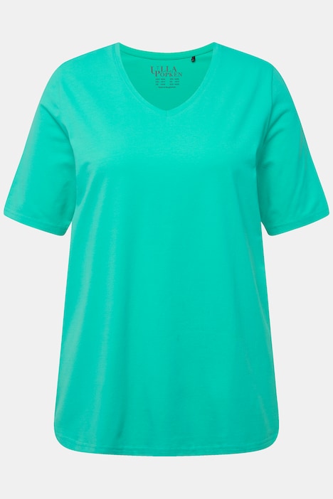T-Shirt, A-Linie, V-Ausschnitt, Halbarm