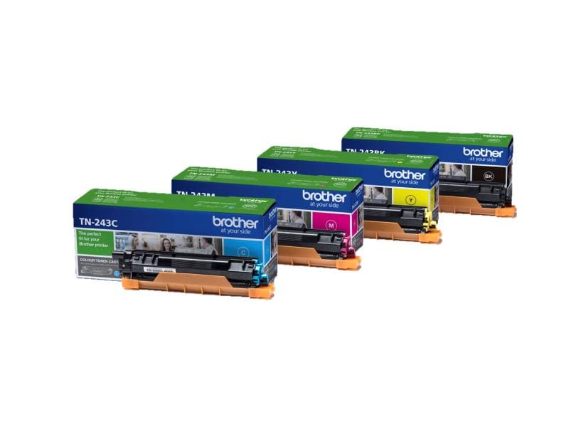 Brother Toner TN-243 Black/Yellow/Cyan/Magenta Toner, Black, Yellow, Cyan, Magenta