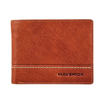 Maverick Rough Gear - Portefeuille - RFID - cuir de buffle pleine fleur à tannage végétal - cognac