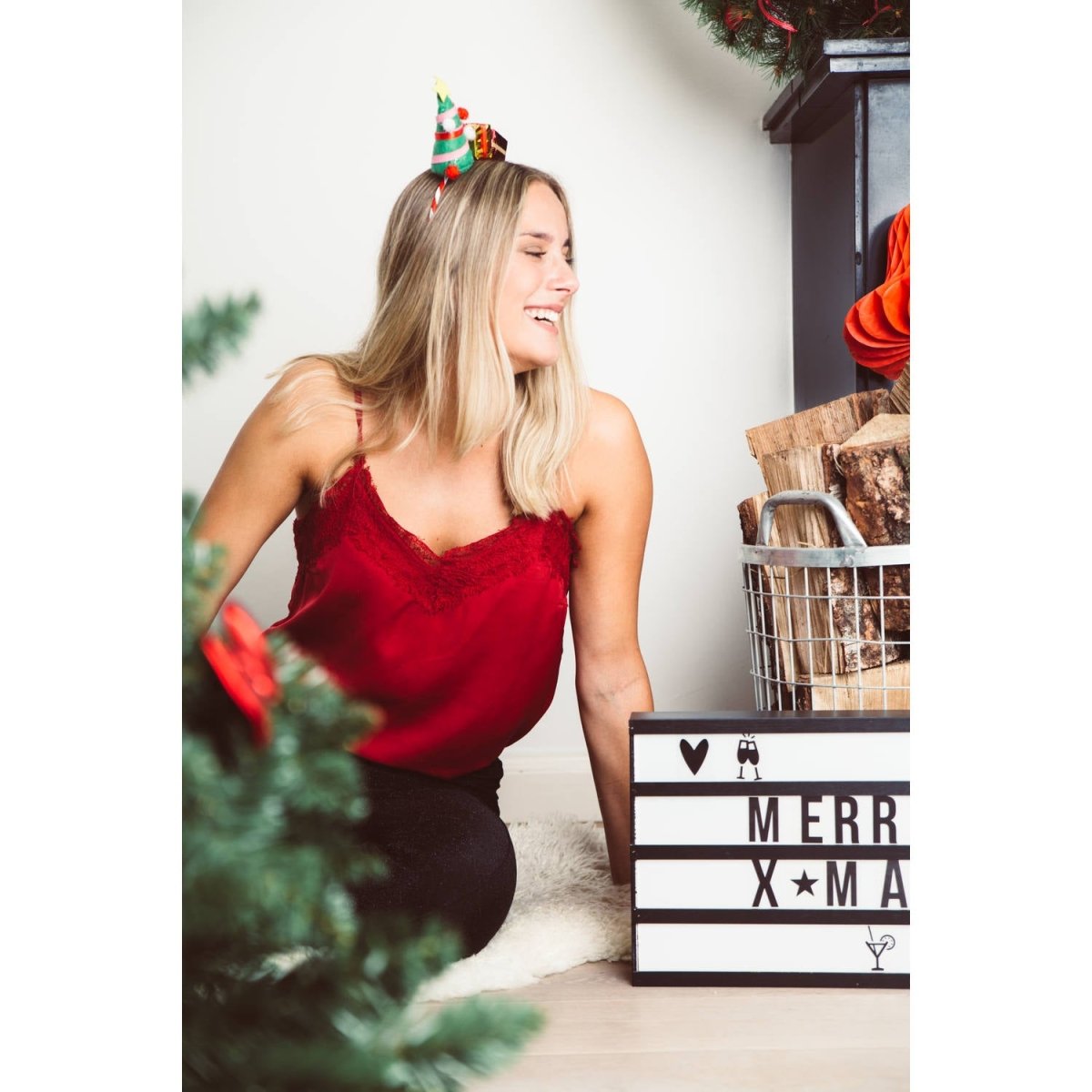 Kerst Haarband Kerstboom Met Cadeau