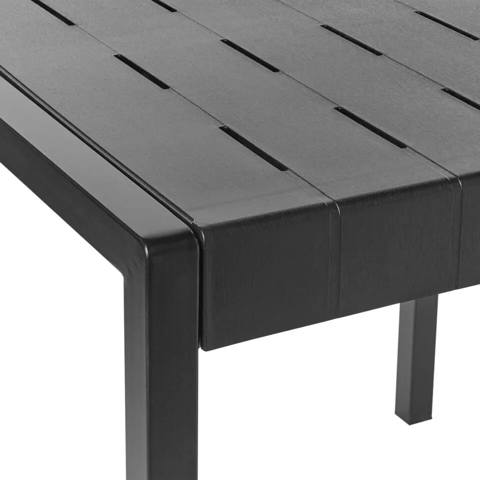 BARTICA - Tuintafel - Zwart - 81 x 84 cm - Synthetisch materiaal