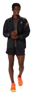 Veste coupe-vent Asics Icon Noir/Orange Homme