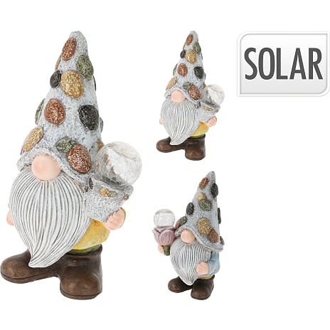 Henry solar lampe nisse - flere varianter - assorteret