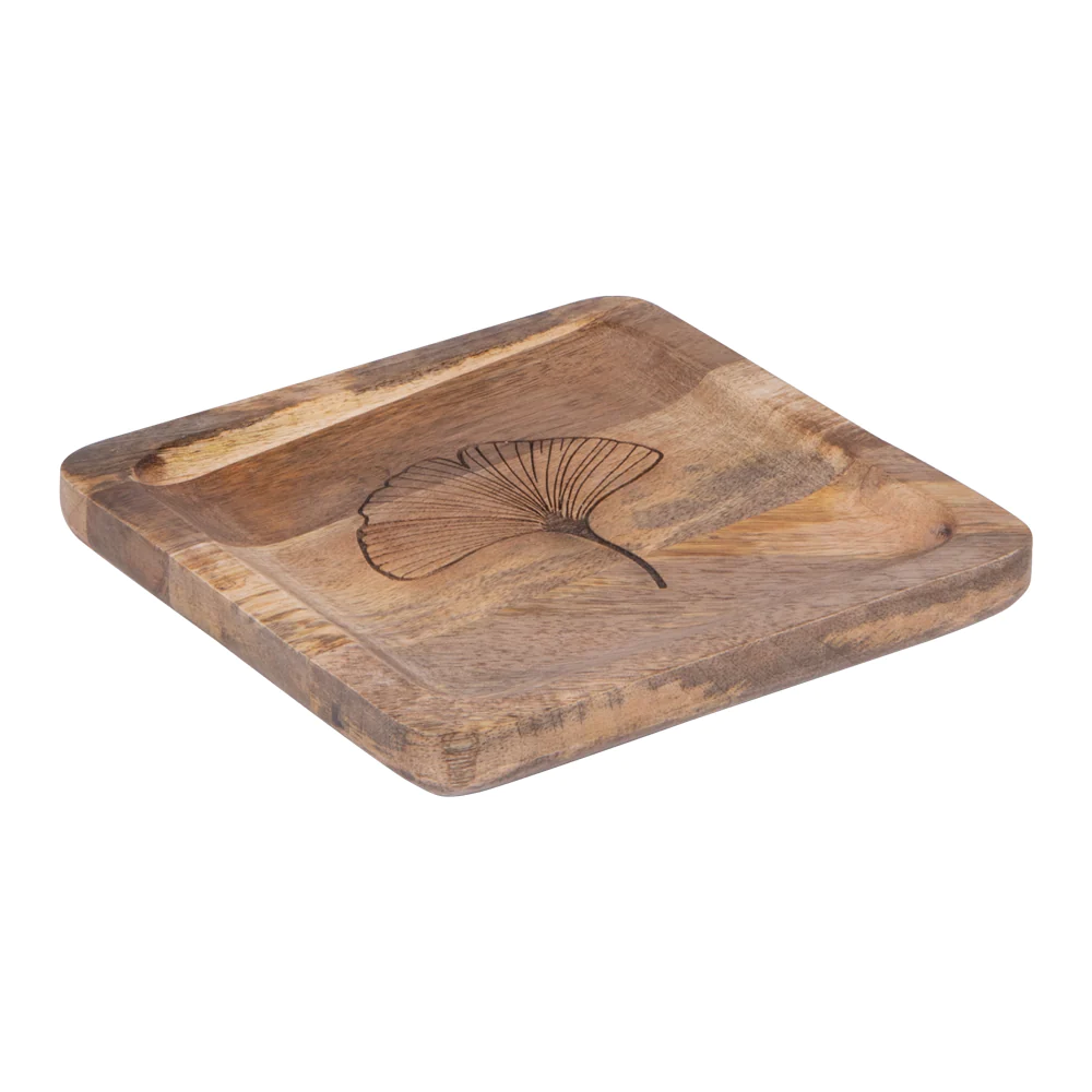 Plateau carré Ginkgo 20,2x20,2 cm Table passion