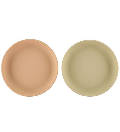 Cam Cam Teller - Silikon - 2er-Pack - Flower - Coral Mix