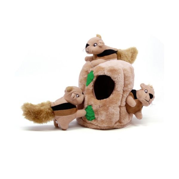 Outward Hound Brinquedo Cão Peluche Tronco com Esquilos Escondidos Grande