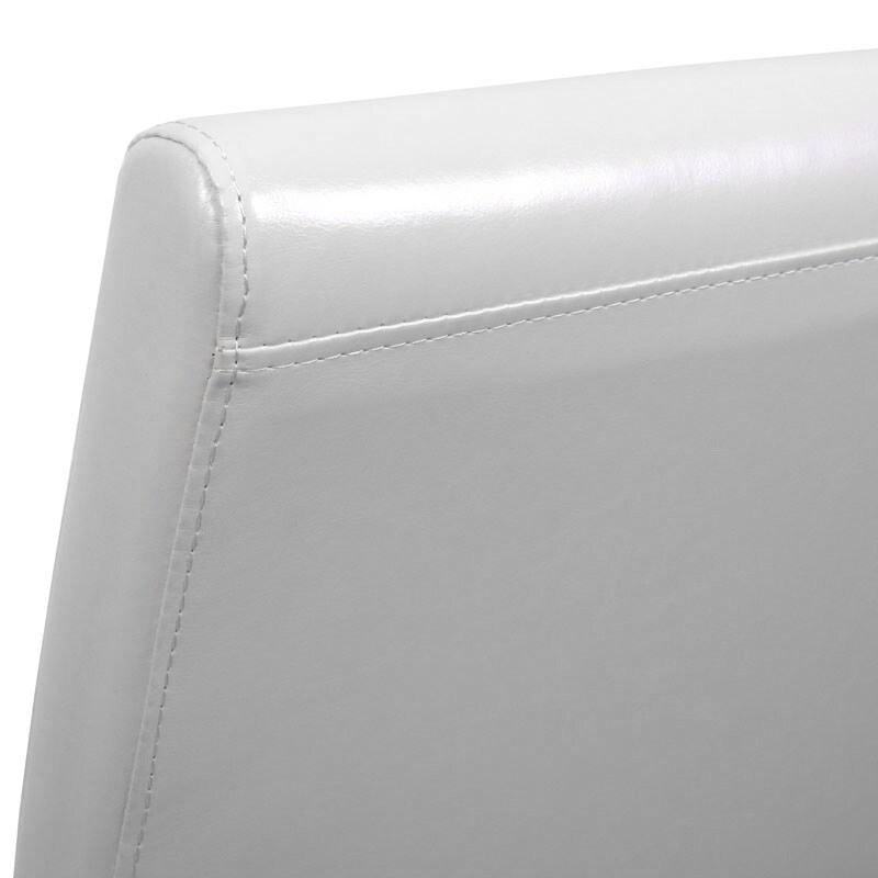 Garnitur Sitzgruppe Bank mit Aufbewahrung Kriens XXL+4 Stühle Littau, Leder ~ weiß